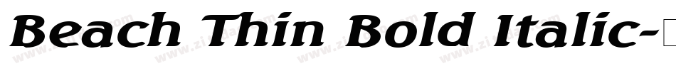 Beach Thin Bold Italic字体转换
